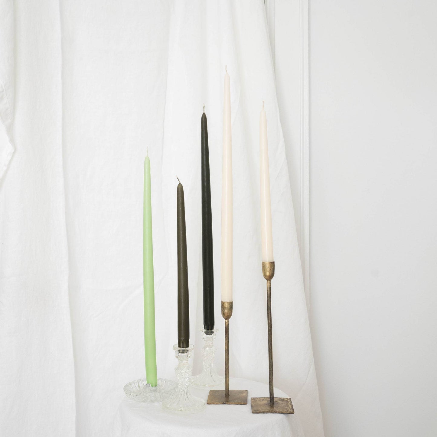 Taper Candles - Pair OLIVE🇨🇦🇨🇦