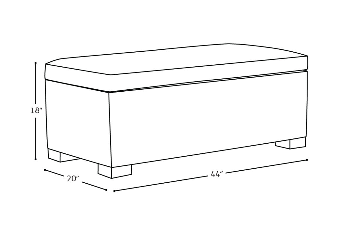 Naples Plain Top Storage Bench