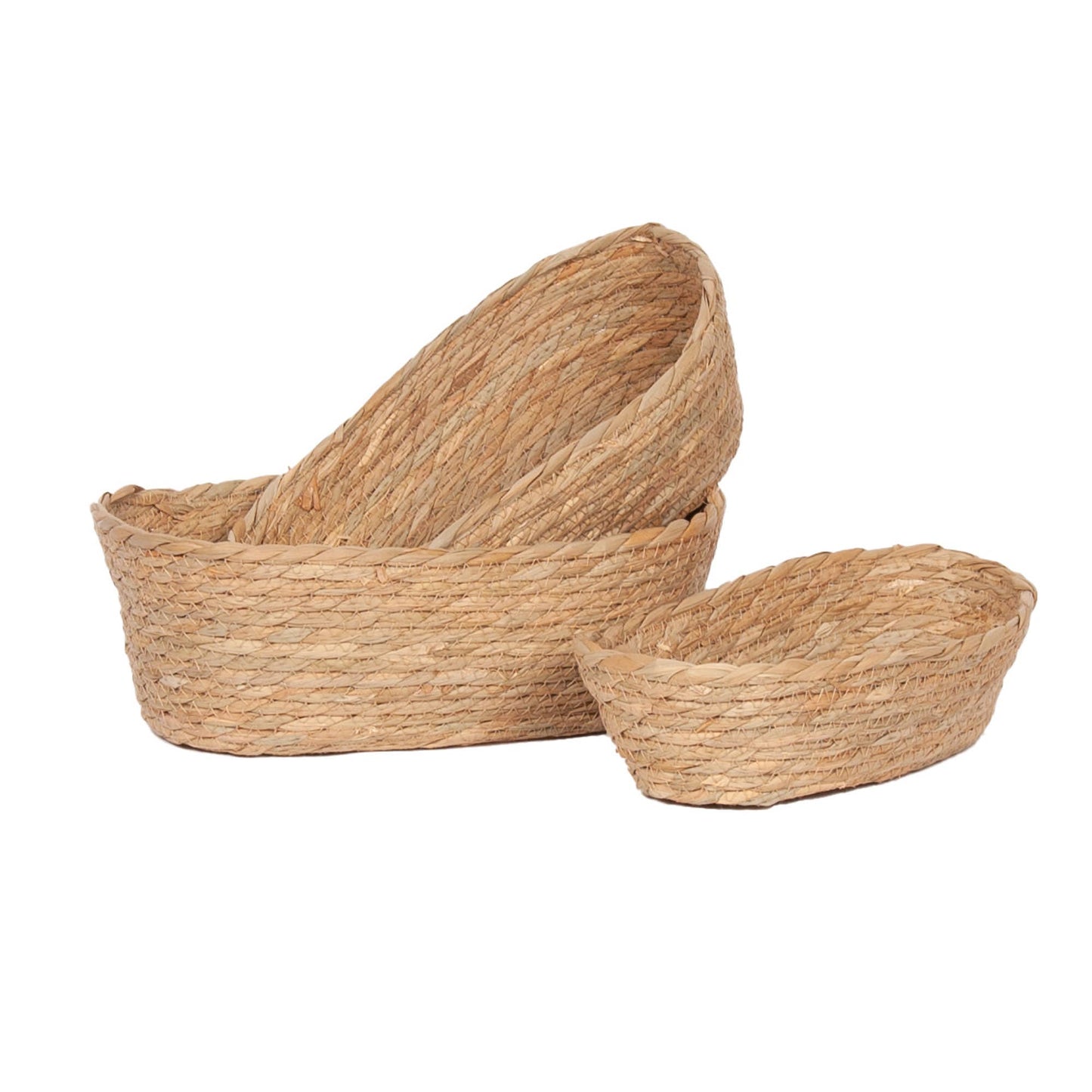 S/3 OVAL CATTAIL BASKETS🇨🇦