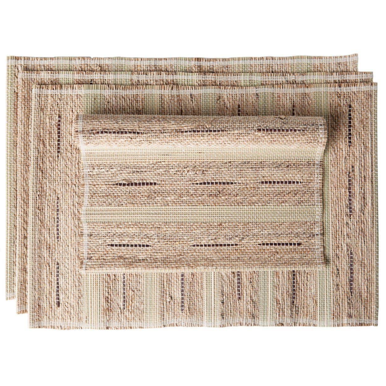 Eclair Placemat (set of 4), Handwoven Banana Fiber