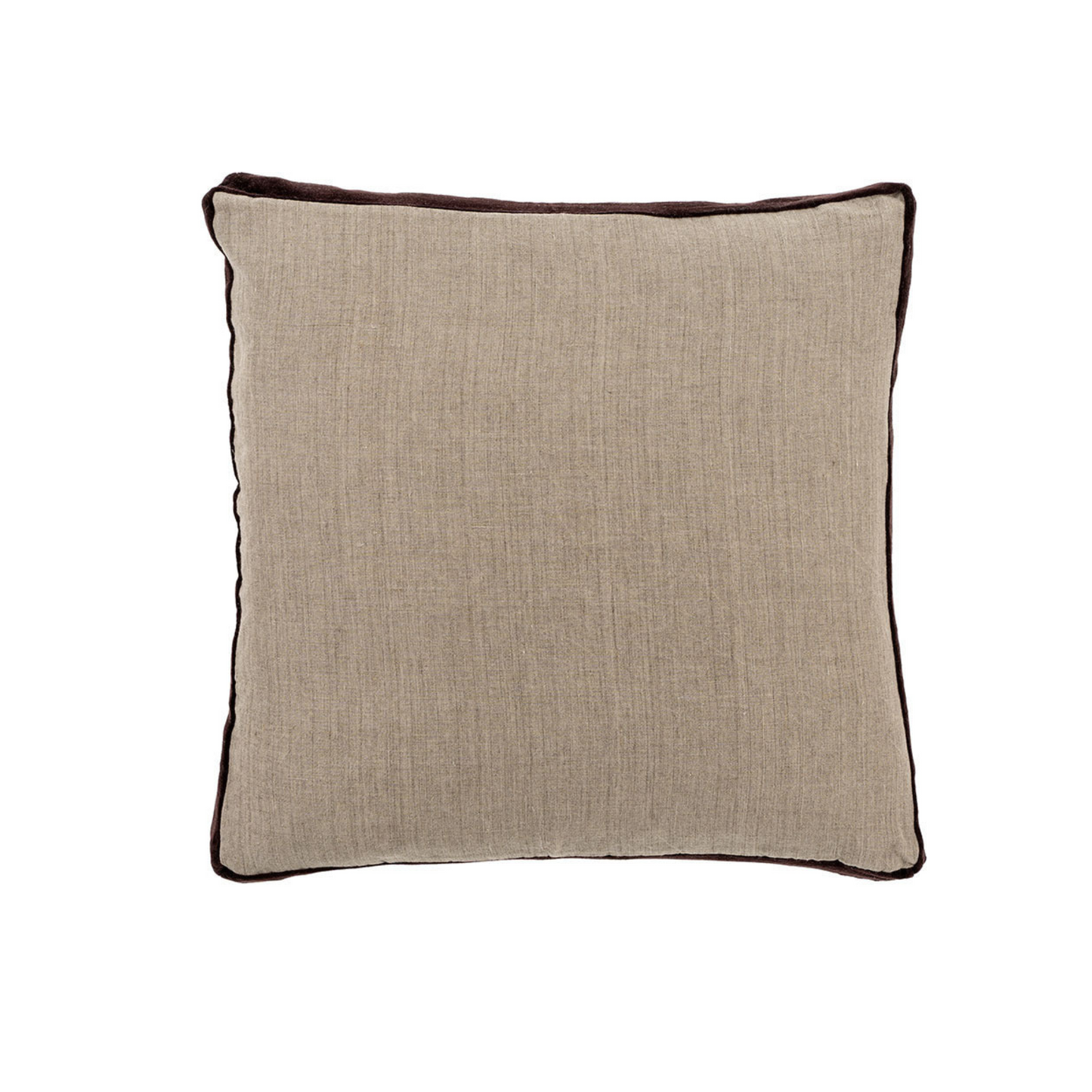 Velvet Trim Pillow Chocolate-20x20🇨🇦