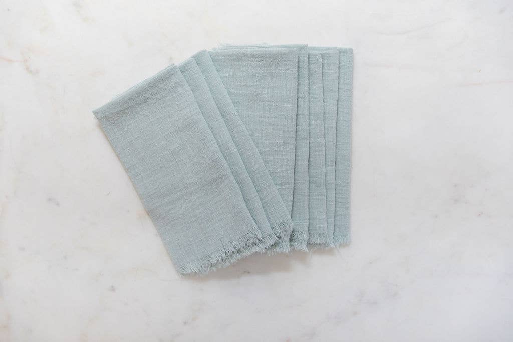 Sage Green Cotton Gauze Cloth Napkins | Set of 4