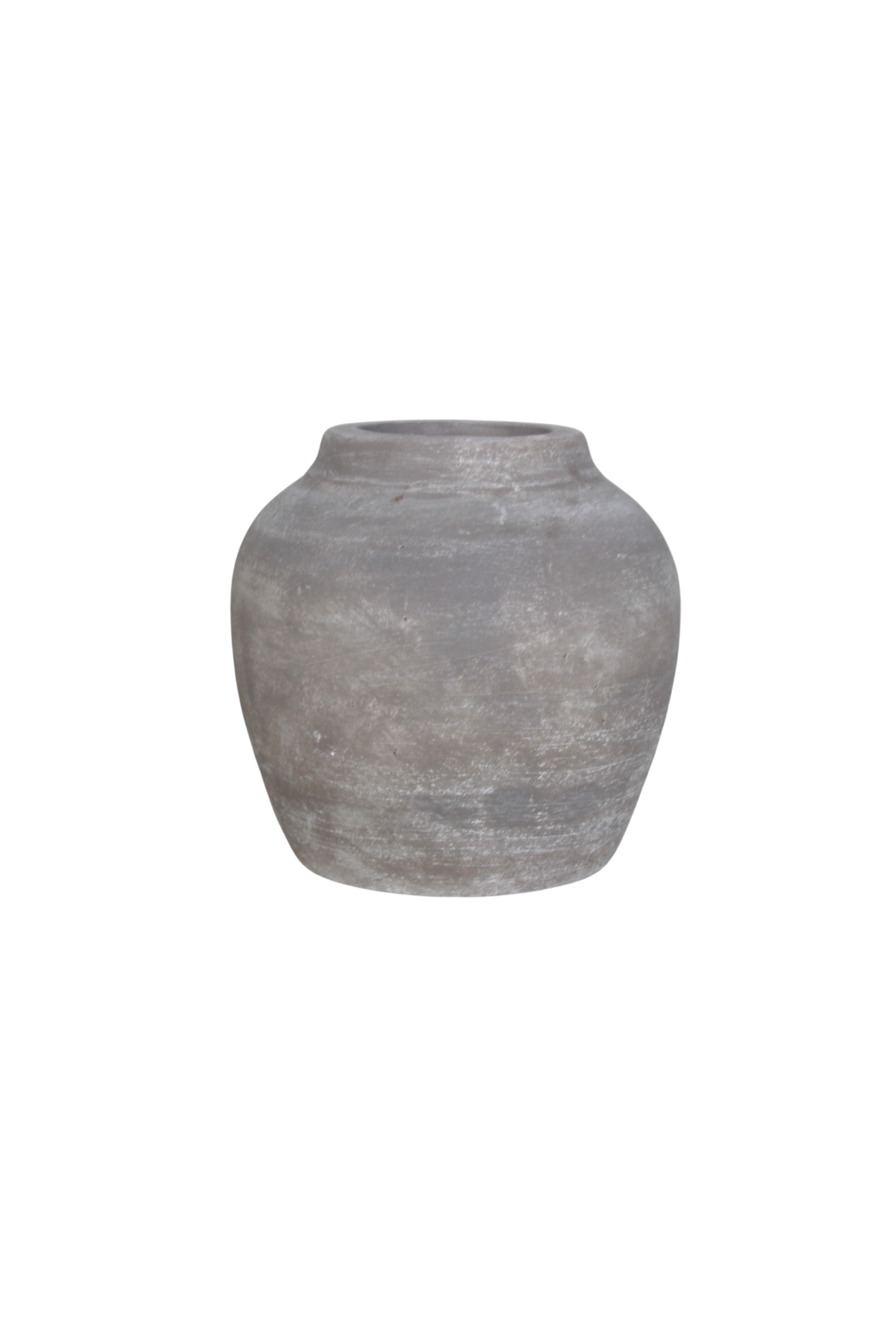 Hugo Grey Wash Round Vase Large