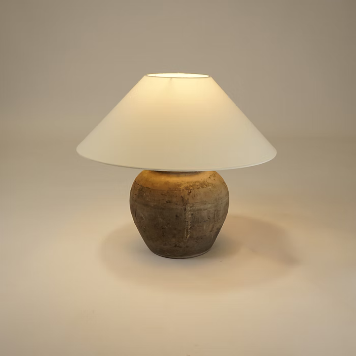 Louis I Medium Vintage Pot Lamp - Empire Shade