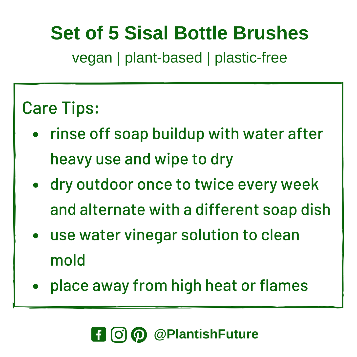 Set of 5 Sisal Bottle Brushes🇨🇦