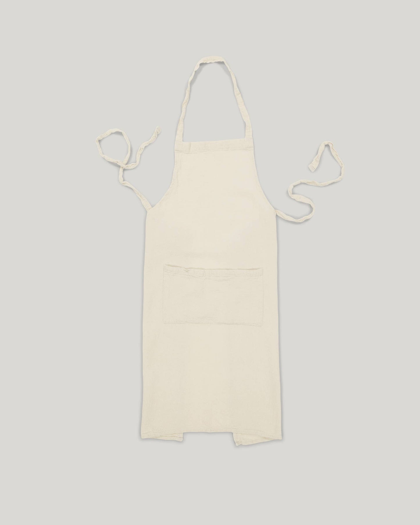 Classic french raw linen apron