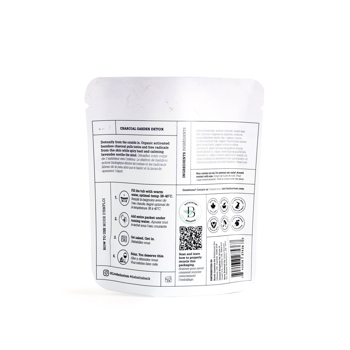Charcoal Garden Detox Crush Bath Soak 120gšØš¦