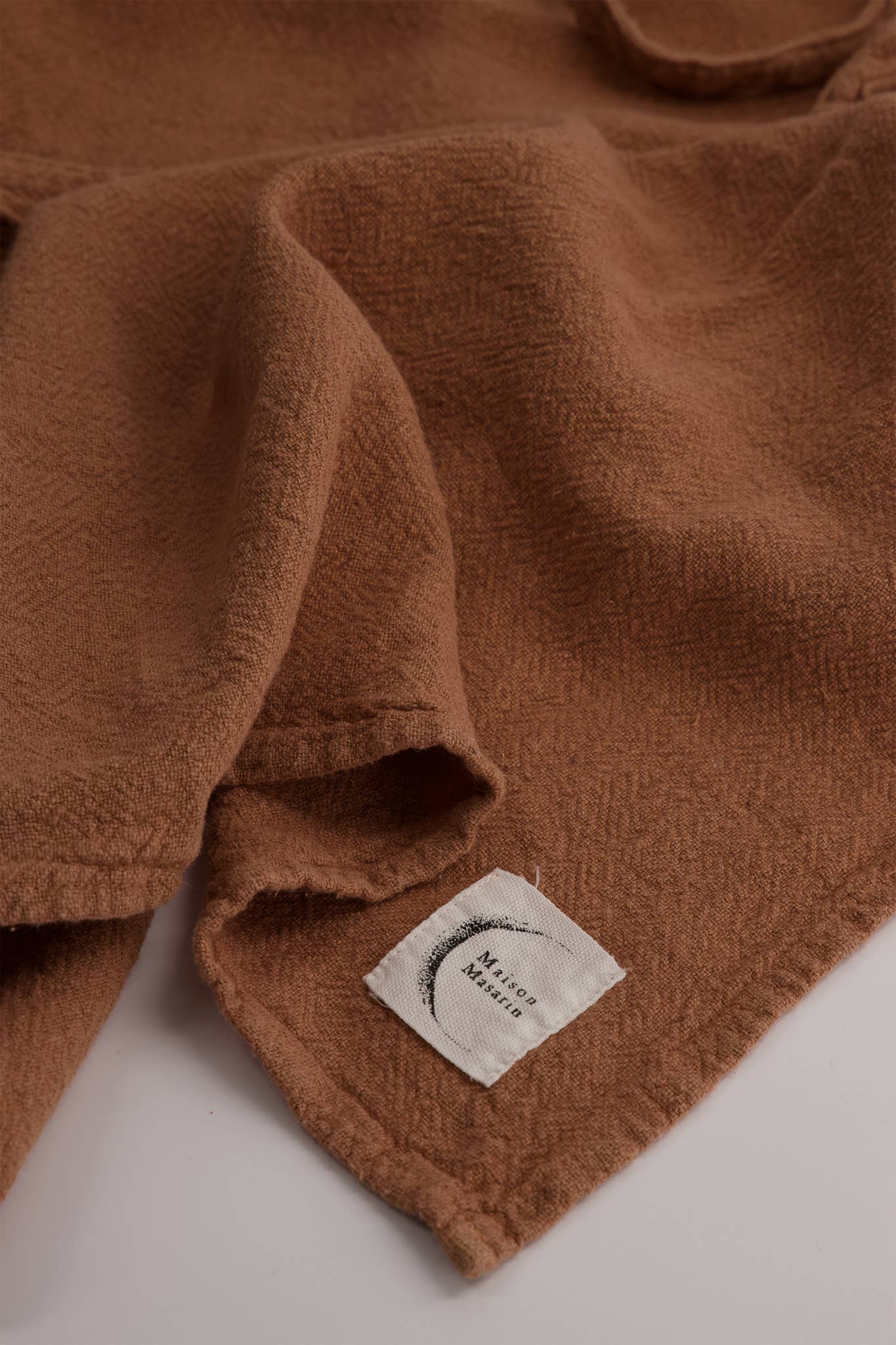 Classic french raw linen apron