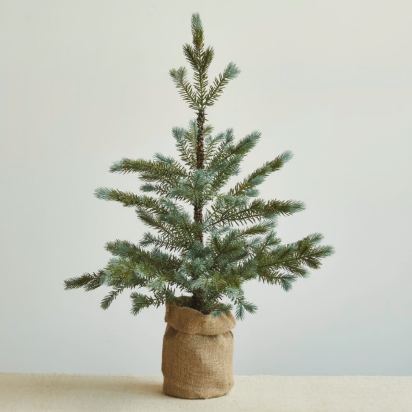 Faux Spruce Tree in Burlap Sack