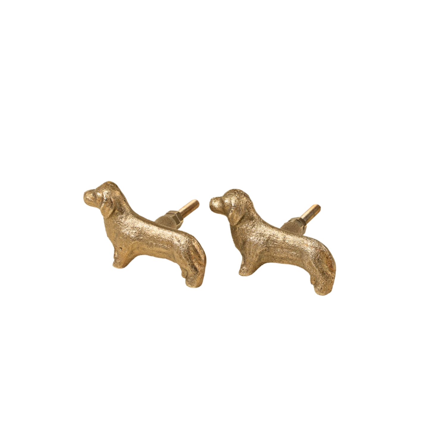 Dachshund Dog Iron Knobs S/2