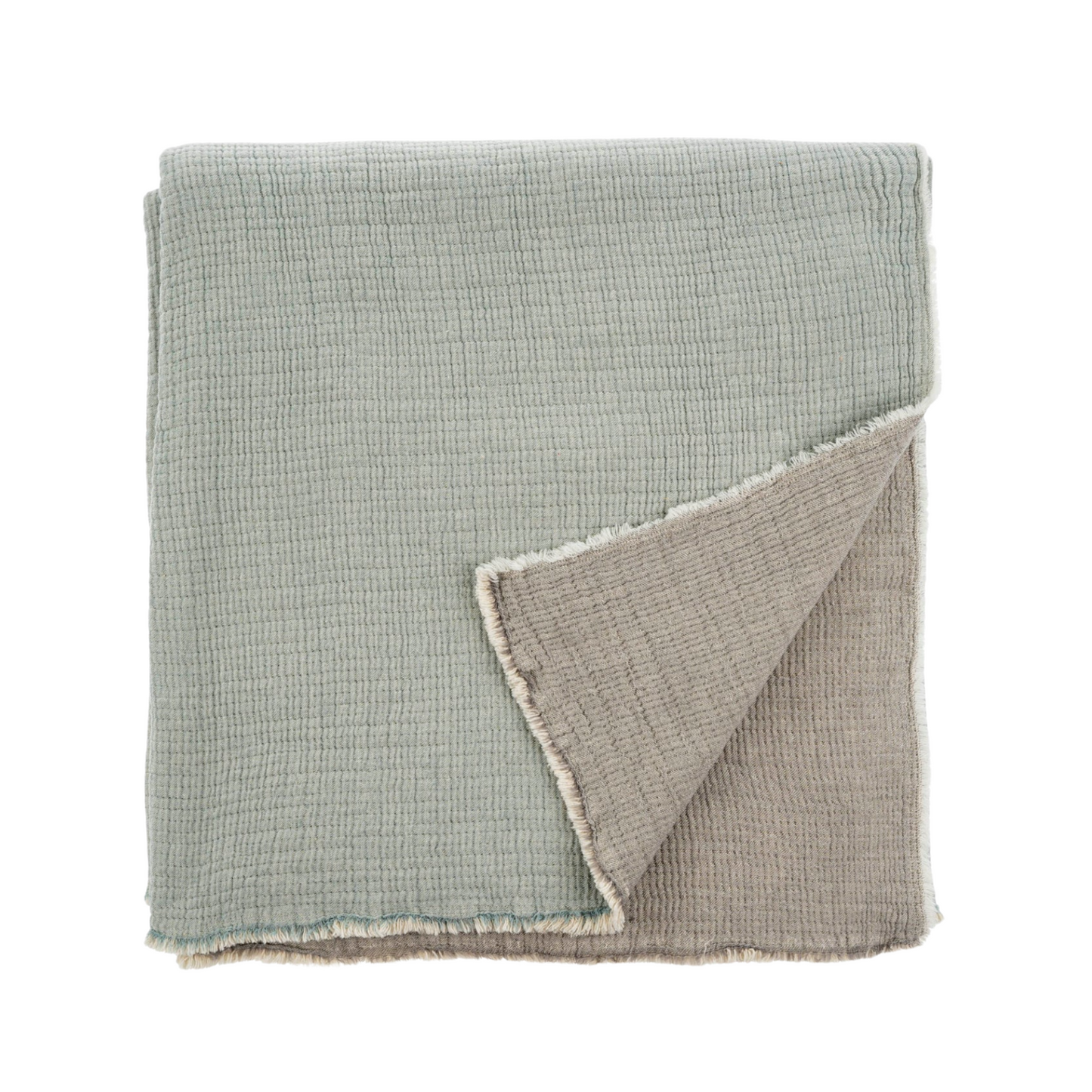 Madeira Bed Blanket, Sky/Grey