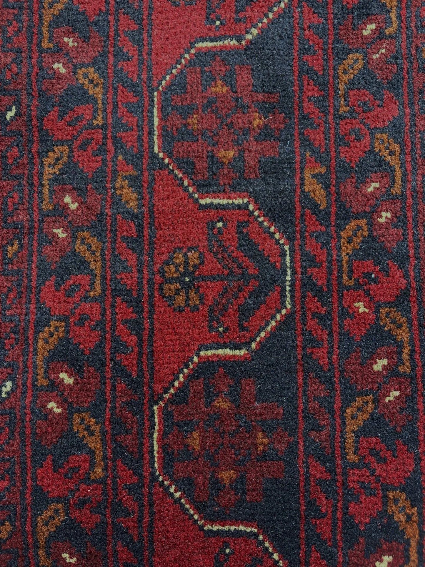 Khal Mohammadi Grey Wool Hand Knotted Afghan Rug 6'9" x 9'11" N17661