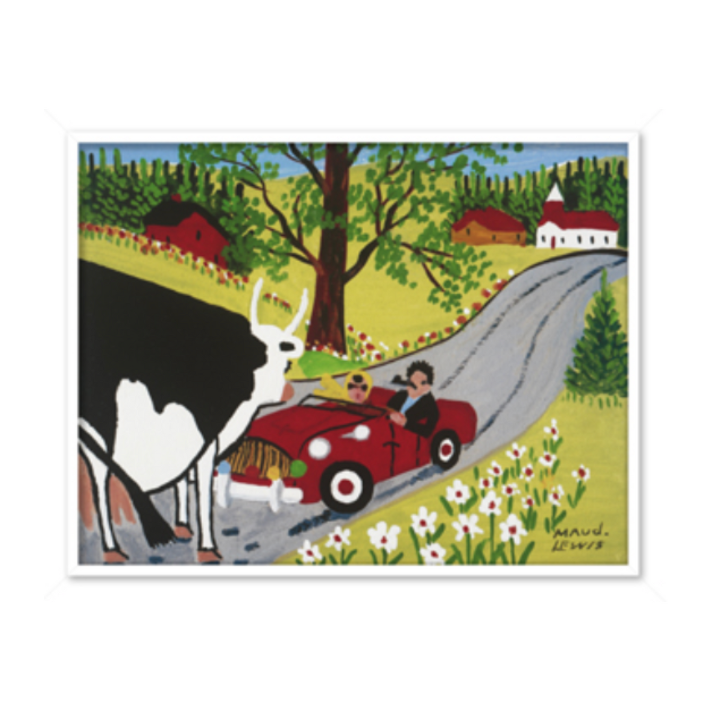 Roadster And Cow