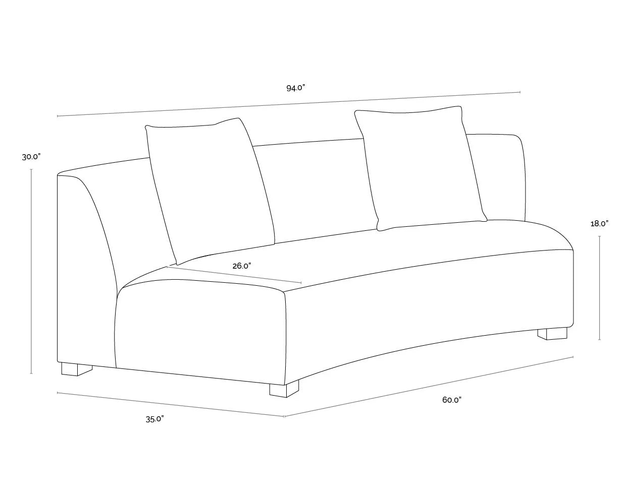 Sarasota Curved Modular Sofa