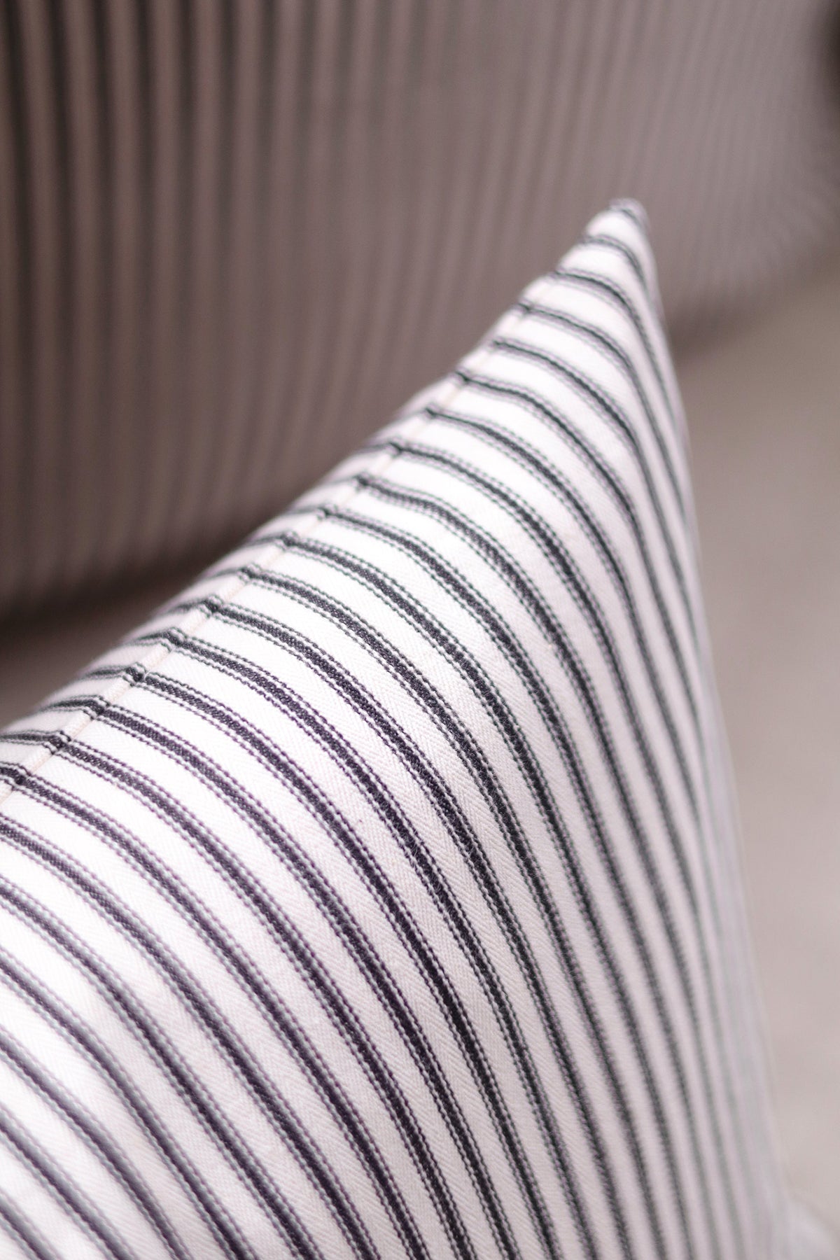 21x12 Black Ticking Pillow