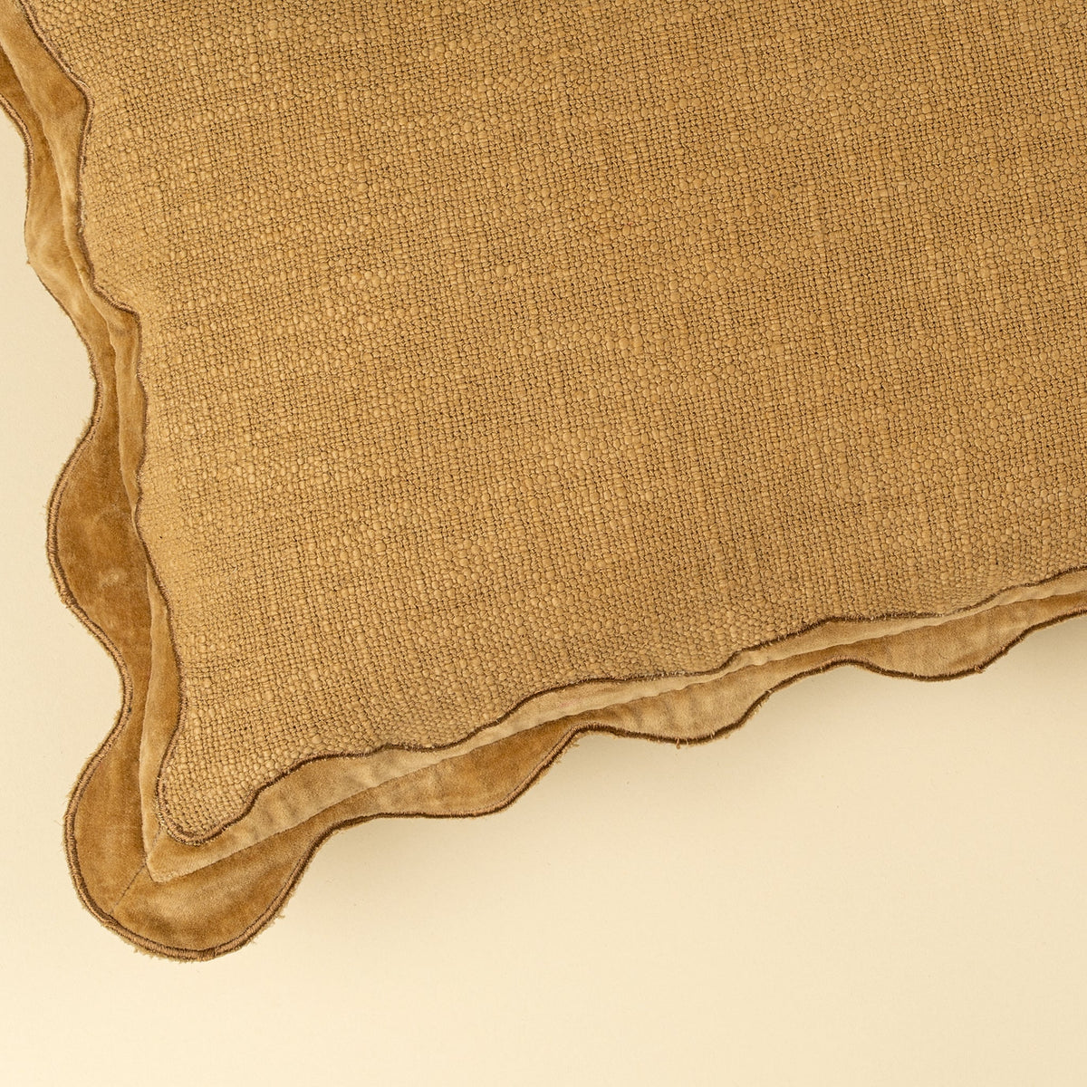 21x12 Velvet Scallop Pillow, Gold