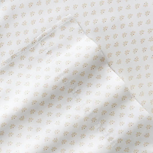 Moon Daisies 300 Thread Count Cotton Patterned Sheet Set