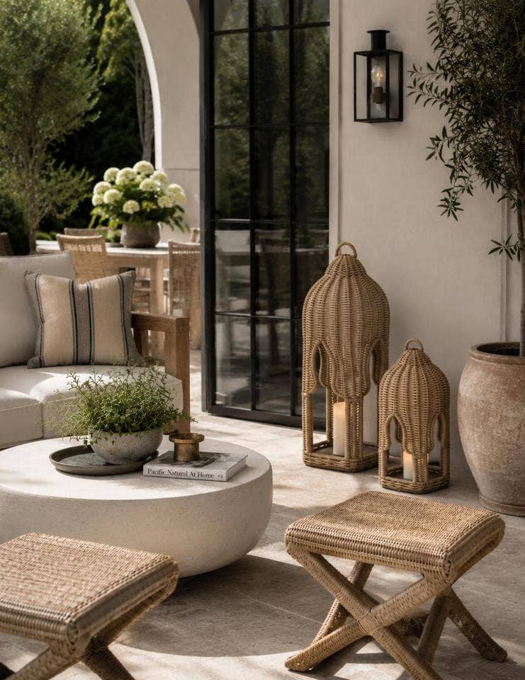 Malaga Seagrass Backless Stool