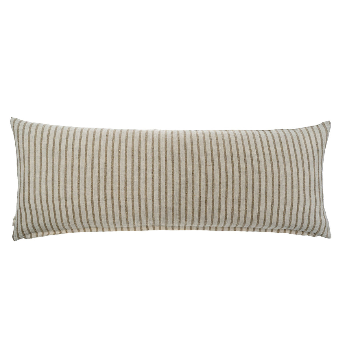 15x42 Pinstripe Linen Pillow, Natural