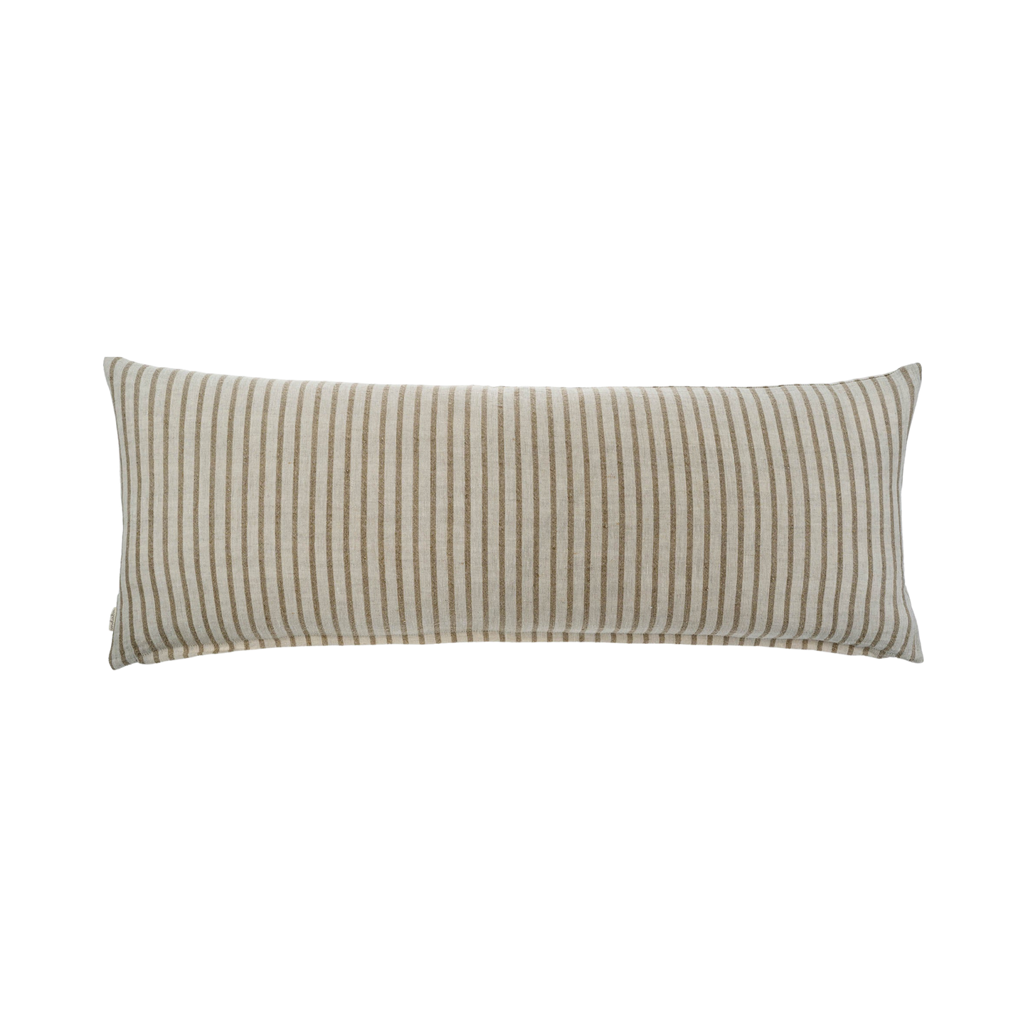 15x42 Pinstripe Linen Pillow, Natural