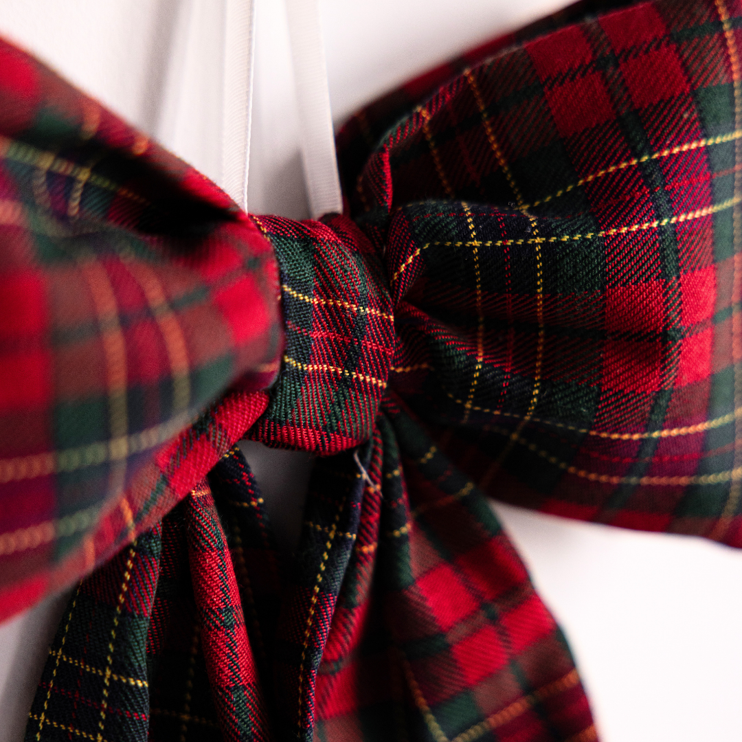 Plaid Red Fabric Bows