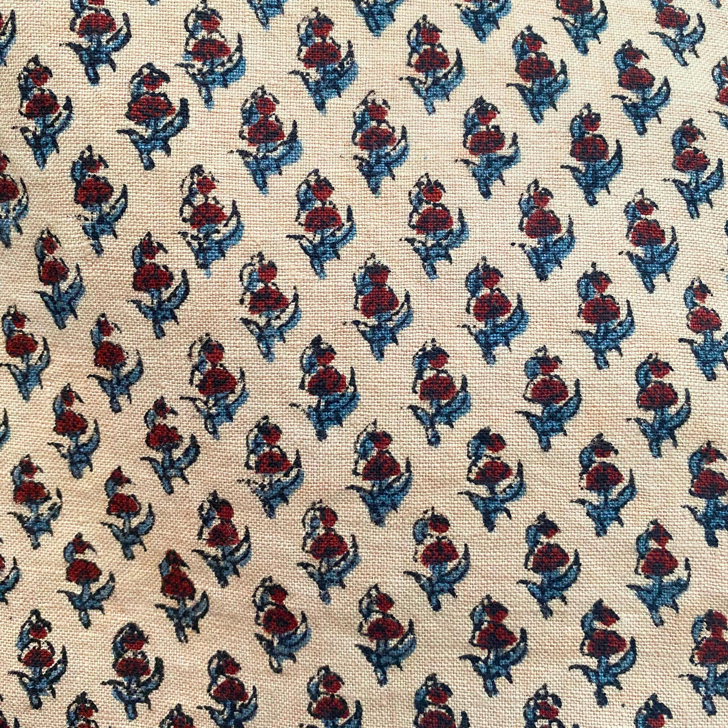 Block Printed Linen Throw Pillows