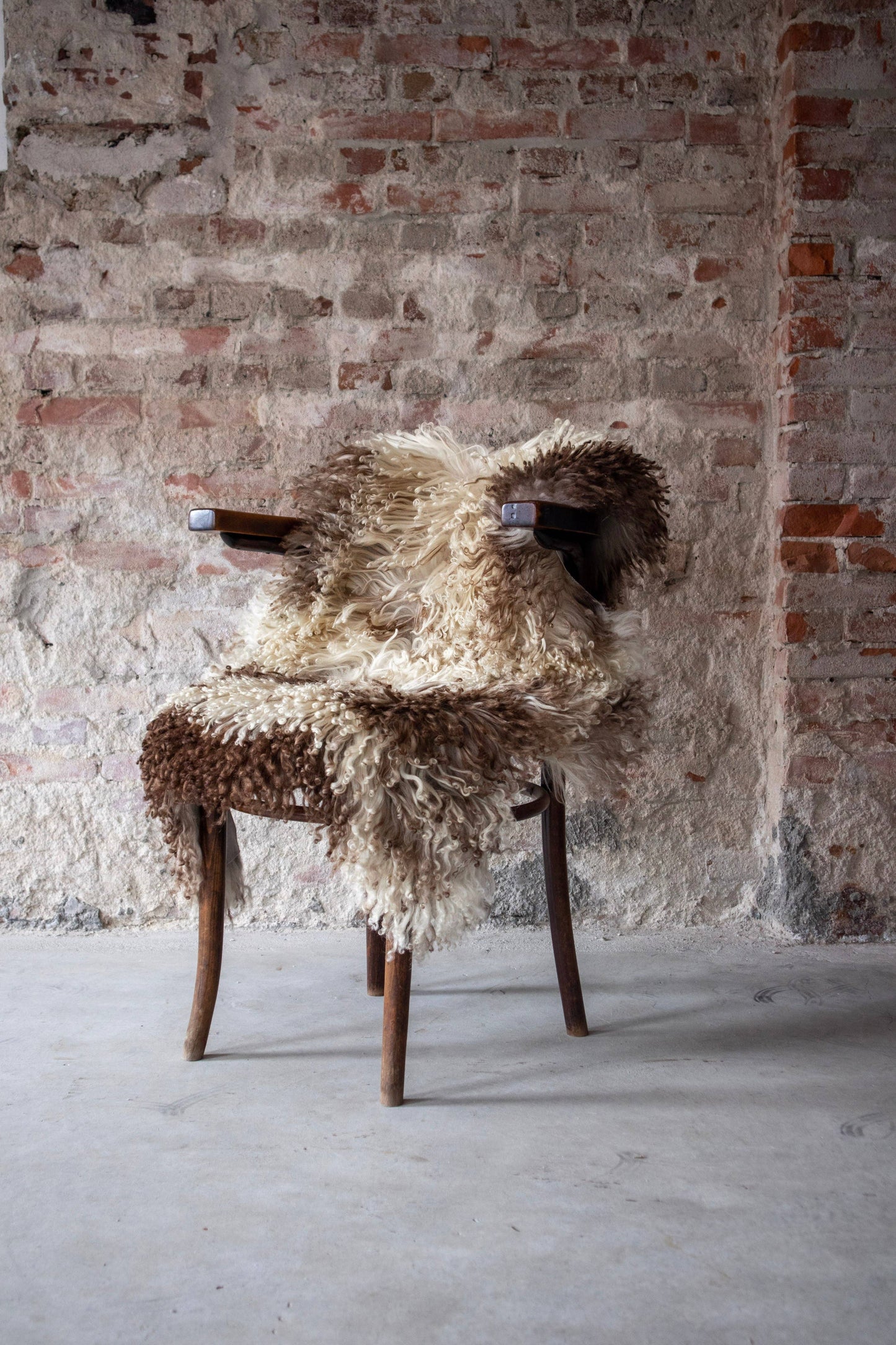 Naturally Spotted Curly Sheepskin - Austrian Mountain Fleece