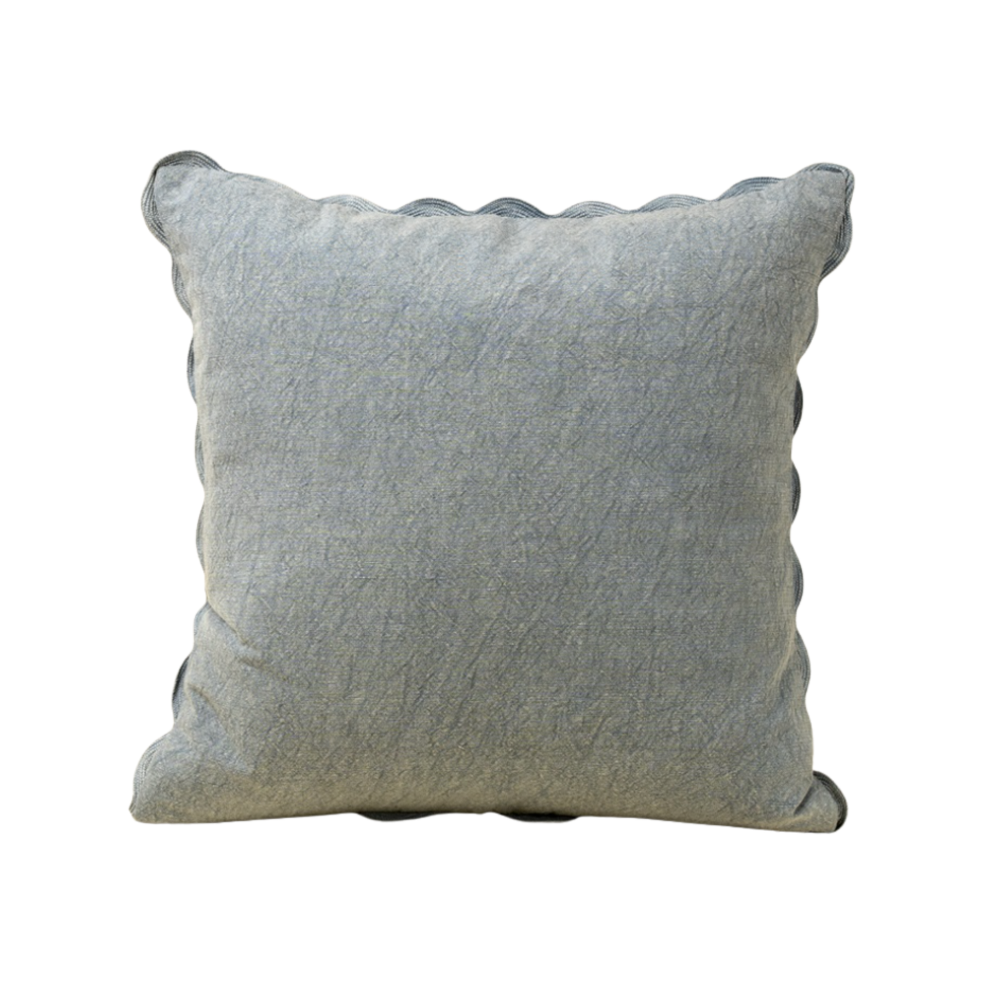 20x20 Scalloped Edge Pillow, Slate Blue