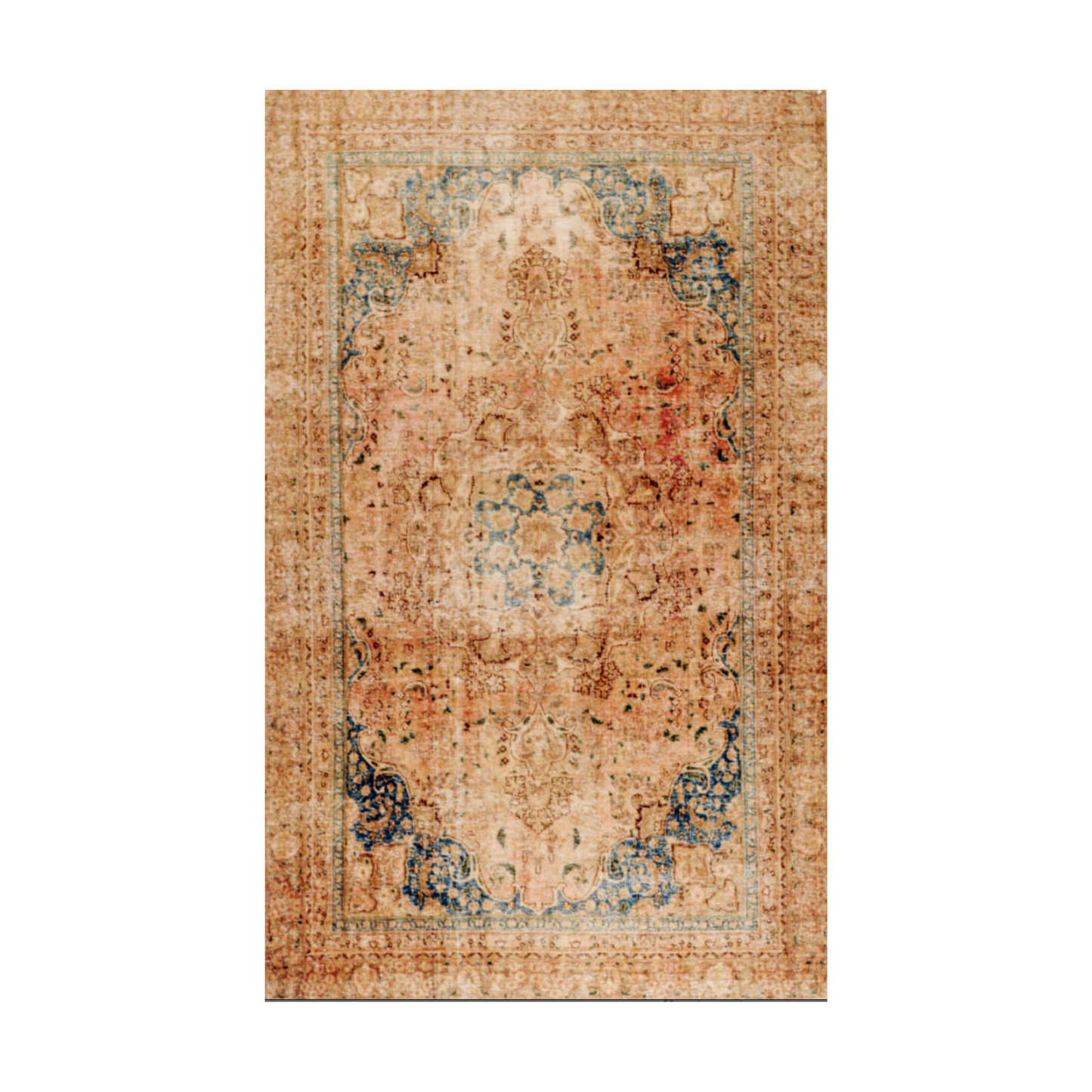 Sabzvar Stonewash Overdyed Vintage Hand Knotted Wool 5'9" x 9'0"