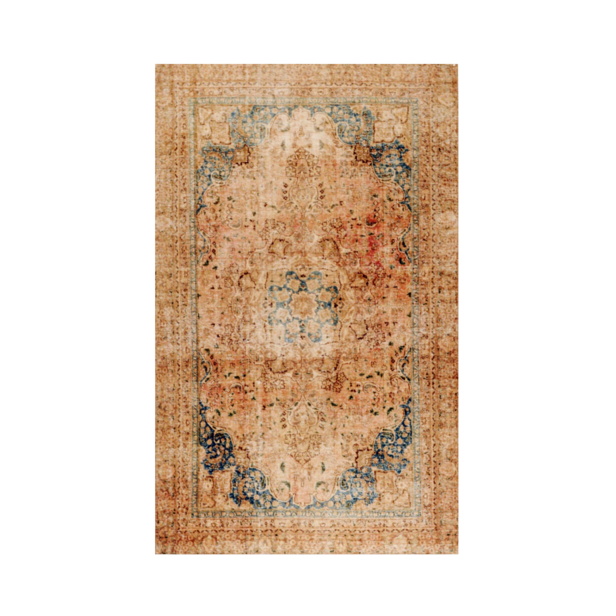 Sabzvar Stonewash Overdyed Vintage Hand Knotted Wool 5'9" x 9'0"