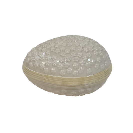 Belleek Irish Porcelain Embossed Egg