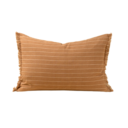 16x24 Handloom Stripe Pillow, Terracotta