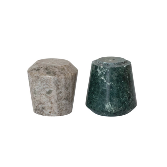 Marble Stackable Salt & Pepper Shakers