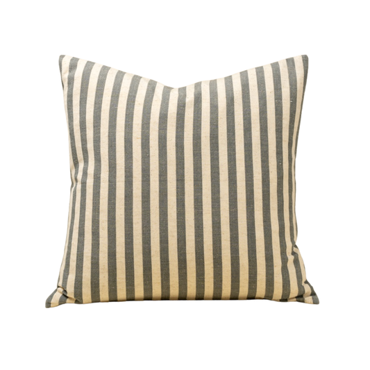 20x20 Narrow Stripe Pillow, Slate Grey