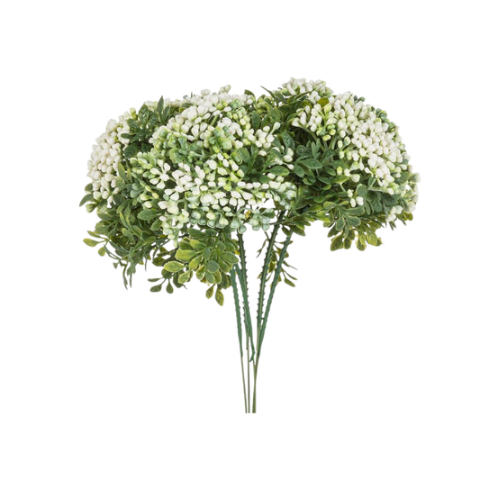White Buds 5 Spray Bouquet 8"
