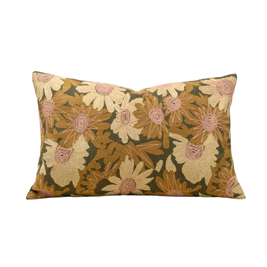 16x24 Flower Grove Embroidered Pillow