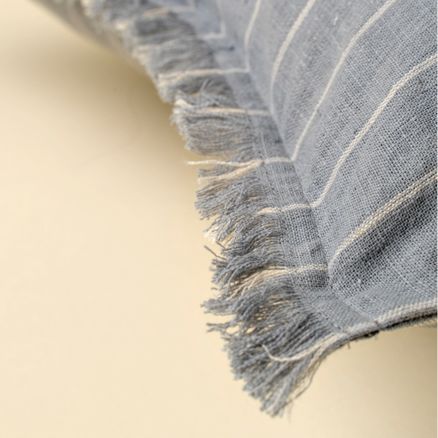 16x24 Handloom Stripe Pillow, Slate Blue