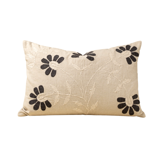 16x24 Petal Pillow, Charcoal