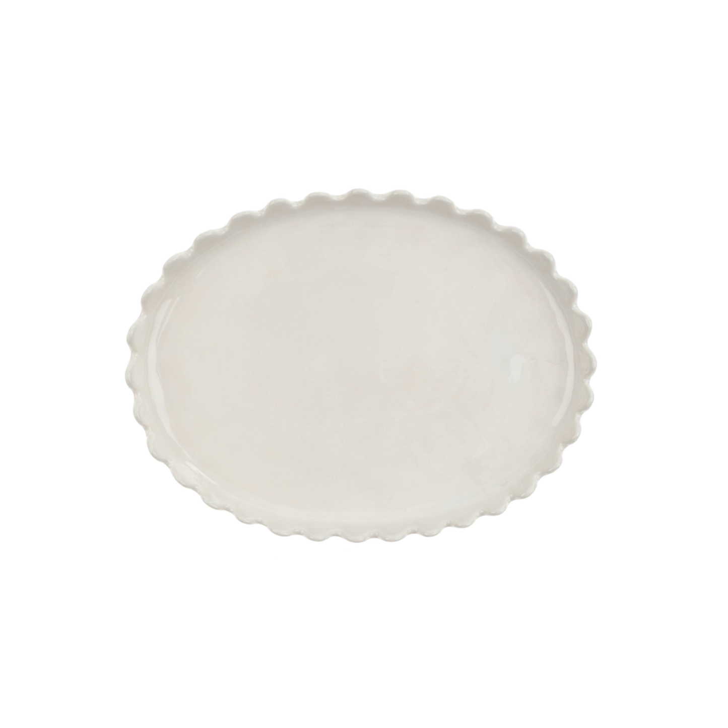 Scalloped Oval Plate L