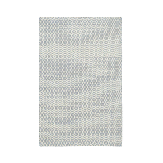 Honeycomb Handwoven French Blue Ivory