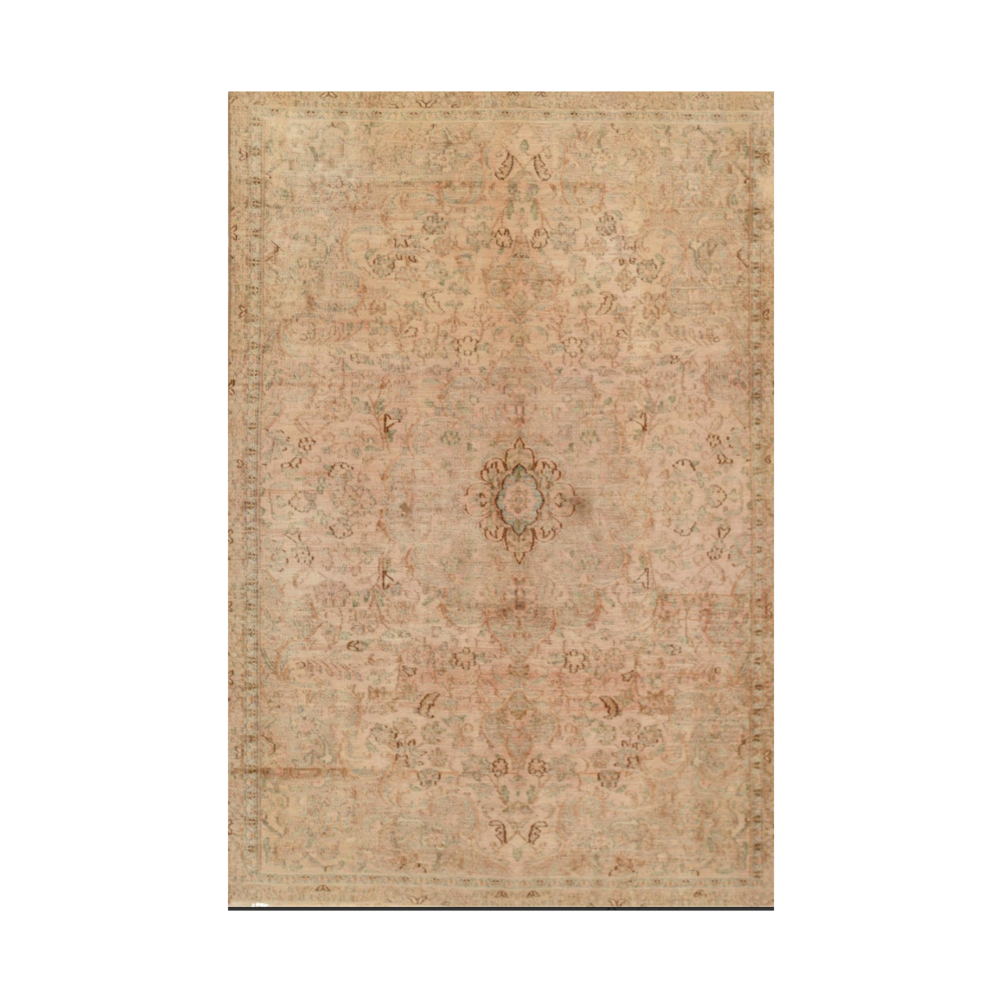 Mahal Stonewash Overdyed Vintage Hand Knotted Wool 5'7" x 8'6"