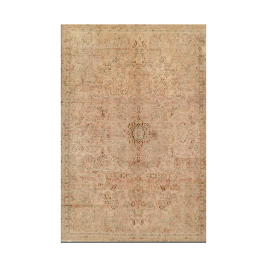 Mahal Stonewash Overdyed Vintage Hand Knotted Wool 5'7" x 8'6"