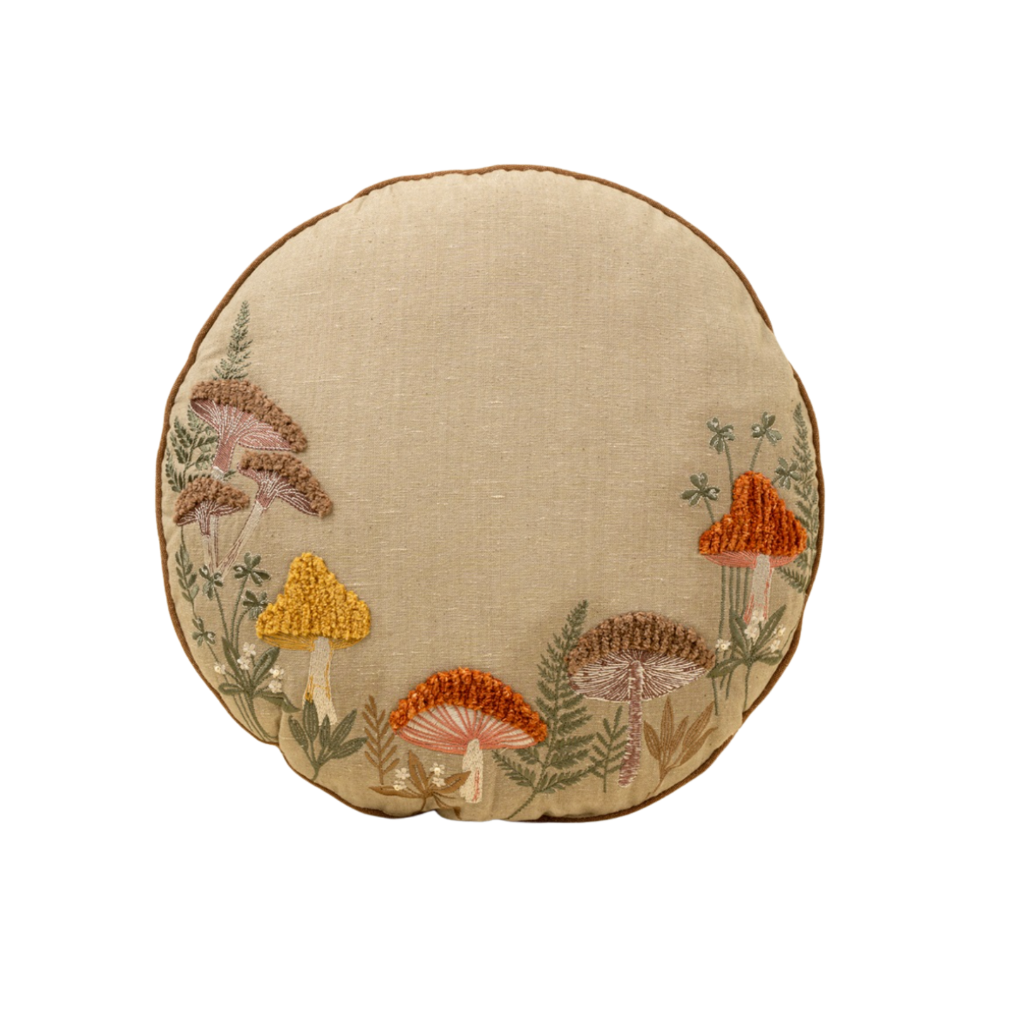 Mushroom Grove Round Pillow