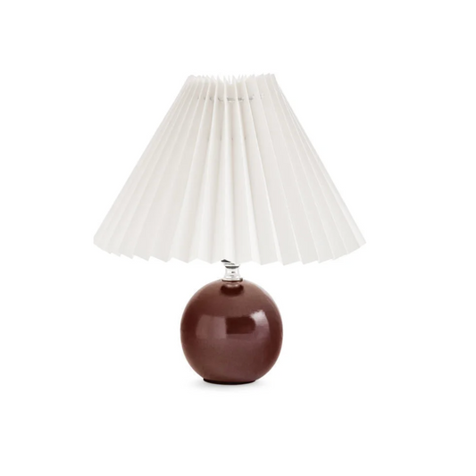 Table Lamp Ceramic Pleated Shade
