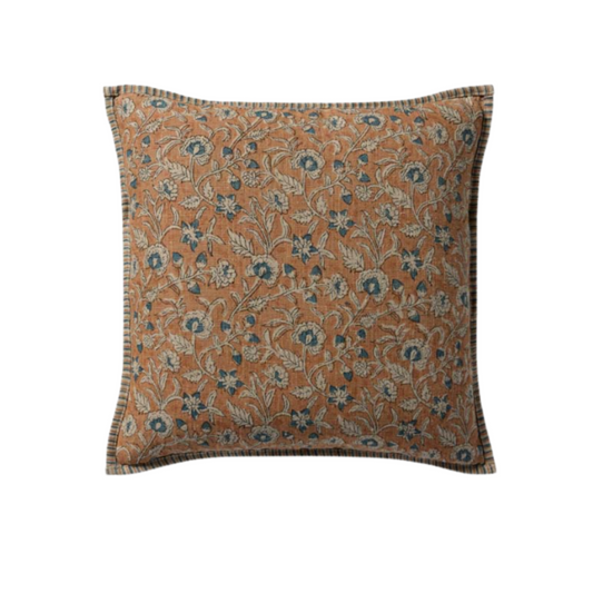 Linen 18" x 18" Pillow Peach/Multi