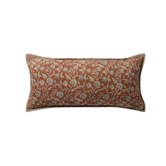 Linen 12" x 27" Pillow Brick/Multi