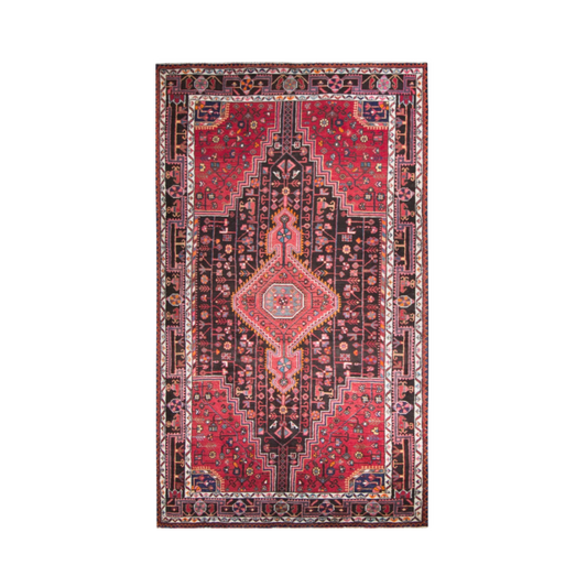 Toyserkan Semi-Antique Medallion Blue Wool Hand Knotted 5'0" x 8'10"