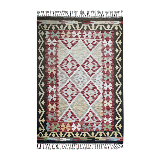 Kilim Maimana Wool Rug 3'6" x 5'0"