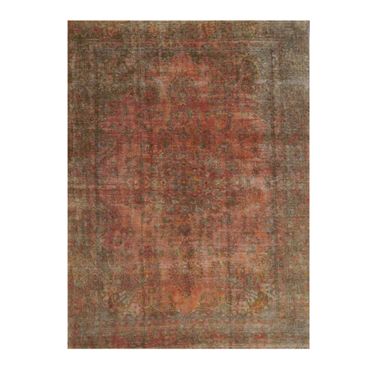 Sabzvar Stonewash Overdyed Vintage Hand Knotted Wool 7'7" x 10'6"