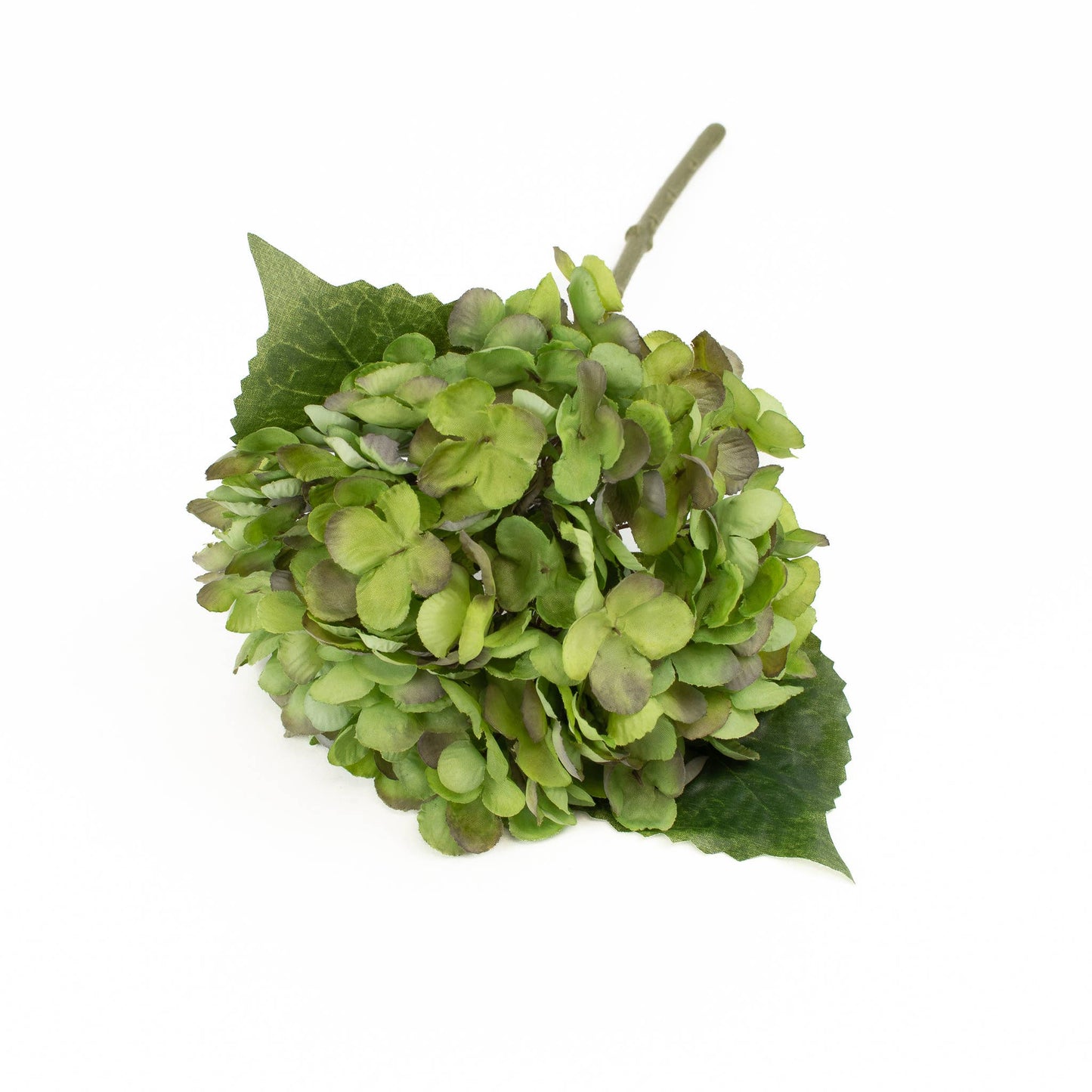 Faux Hydrangea Pick - Kiwi Green - 13 Inch